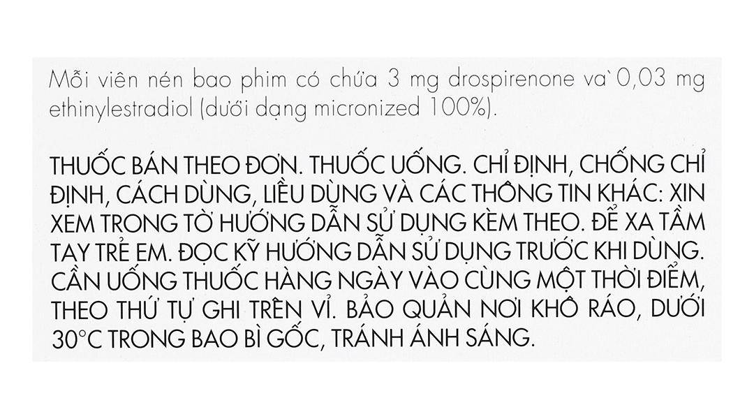 Rosina thuốc tránh thai hằng ngày