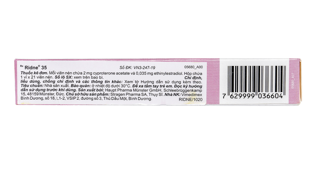 Ridne 35 thuốc tránh thai hằng ngày