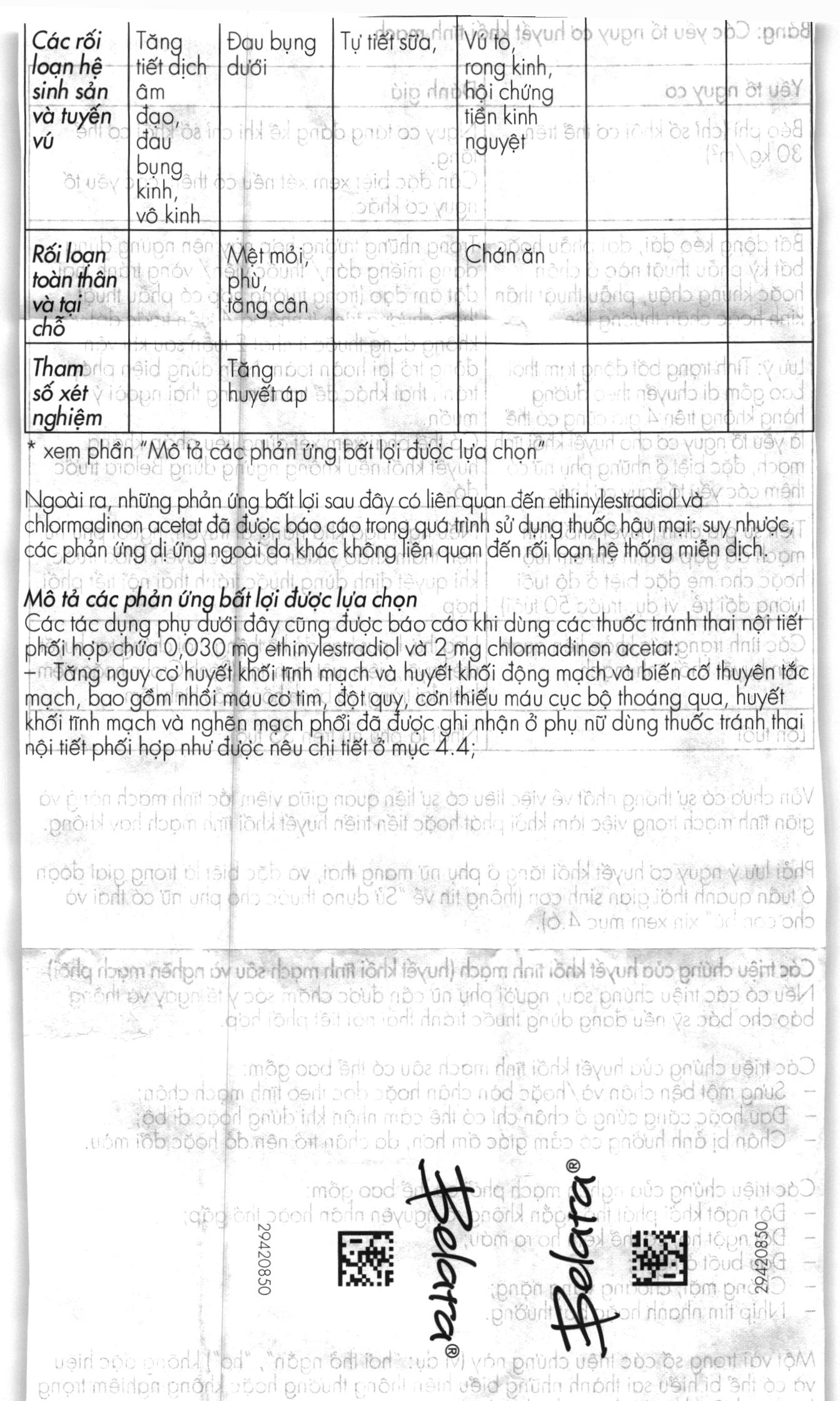 Belara 0.03mg/2mg thuốc tránh thai hằng ngày (1 vỉ x 21 viên) - 10