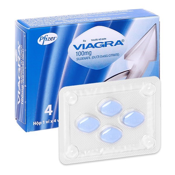 Viagra 100mg trị rối loạn cương dương (1 vỉ x 4 viên) - 02/2024