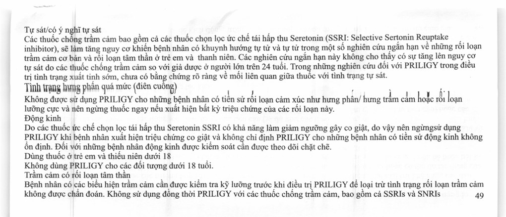 Priligy 30mg trị xuất tinh sớm (1 vỉ x 3 viên) - 40
