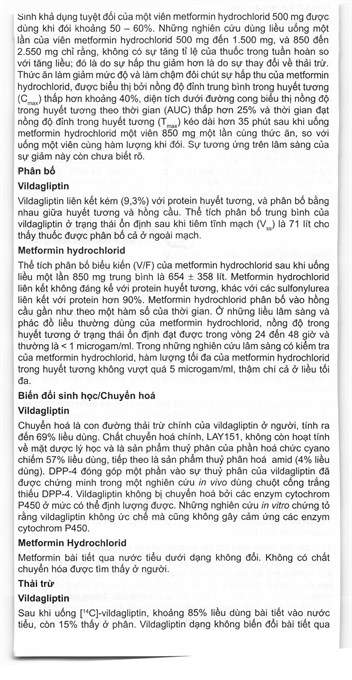 Galvus Met 50mg/1000mg trị đái tháo đường tuýp 2 (6 vỉ x 10 viên) - 9
