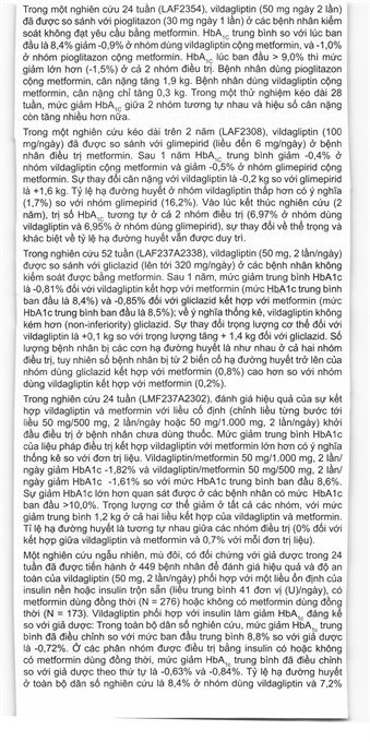 Galvus Met 50mg/1000mg trị đái tháo đường tuýp 2 (6 vỉ x 10 viên) - 13