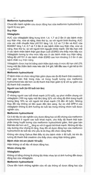 Galvus Met 50mg/500mg trị đái tháo đường