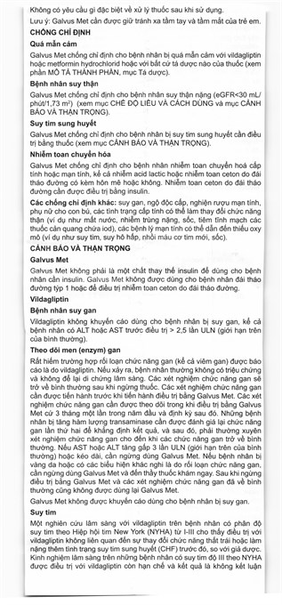 Galvus Met 50mg/500mg trị đái tháo đường