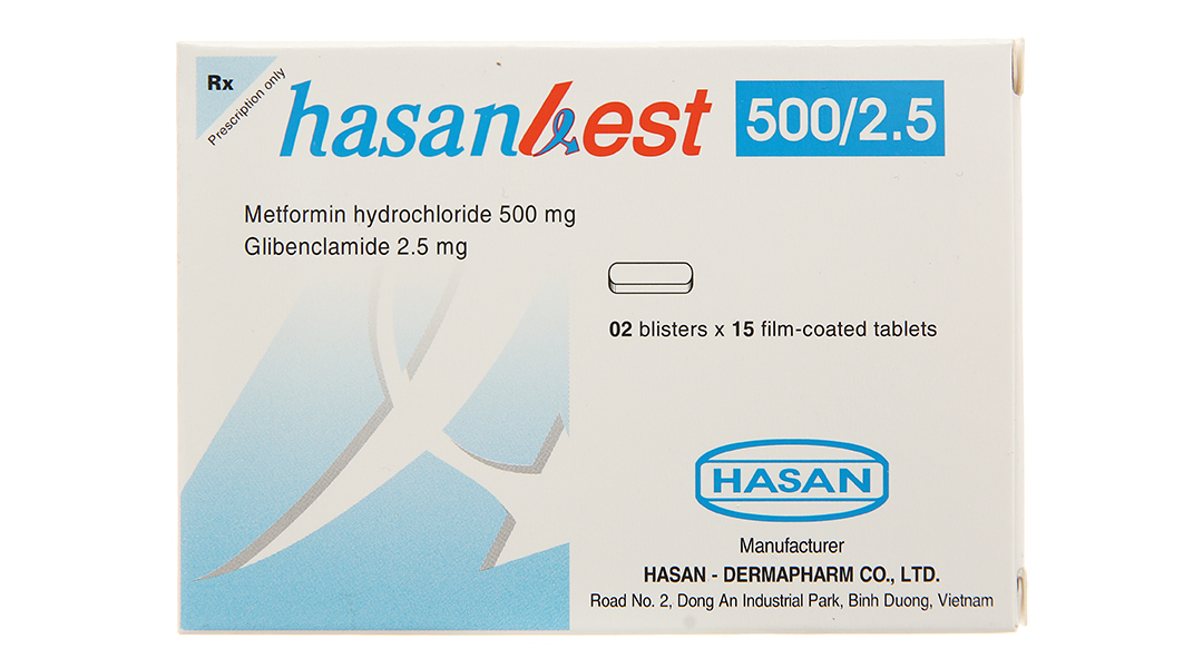 Hasanbest 500/2.5 trị đái tháo đường