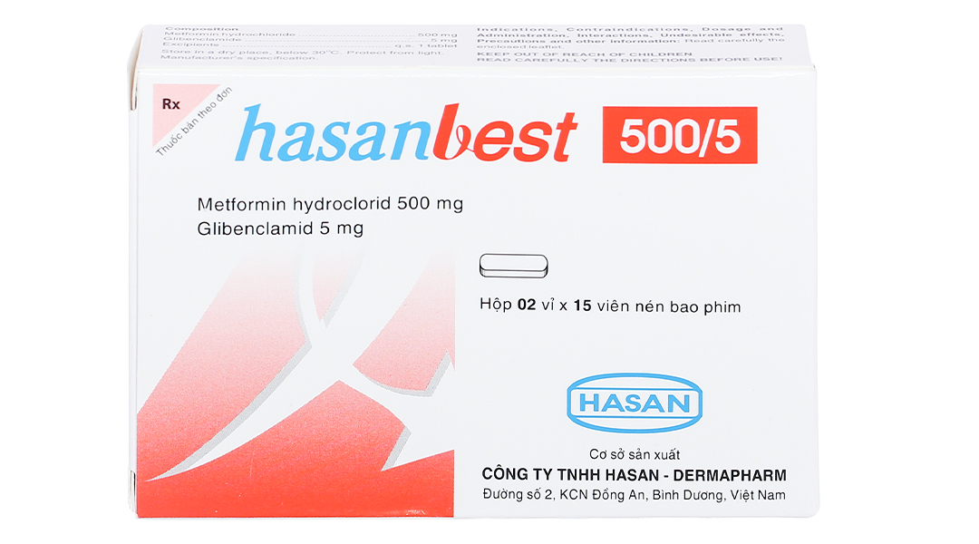 Hasanbest 500/5 trị đái tháo đường