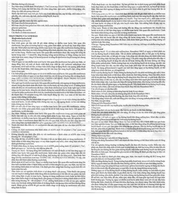 Hasanbest 500/5 trị đái tháo đường