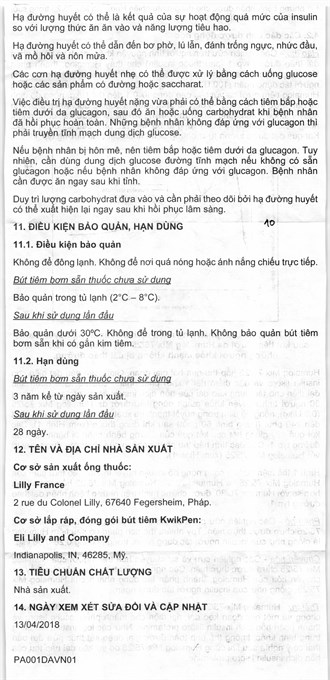 Bút tiêm Humalog Mix 75/25 KwikPen 100IU/ml trị đái tháo đường (5 cây x 3ml) - 13