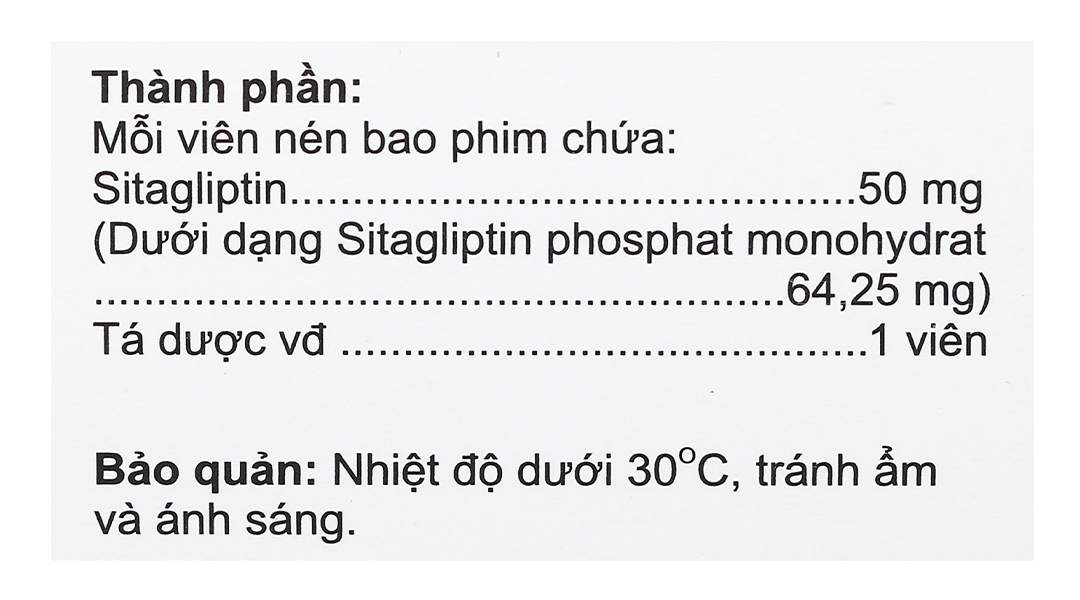 Sitagibes 50 trị đái tháo đường