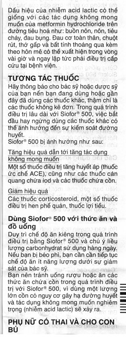 Siofor 500 trị đái tháo đường