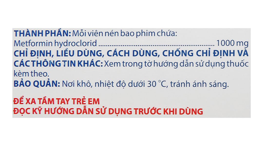 Glucofine 1000mg trị đái tháo đường