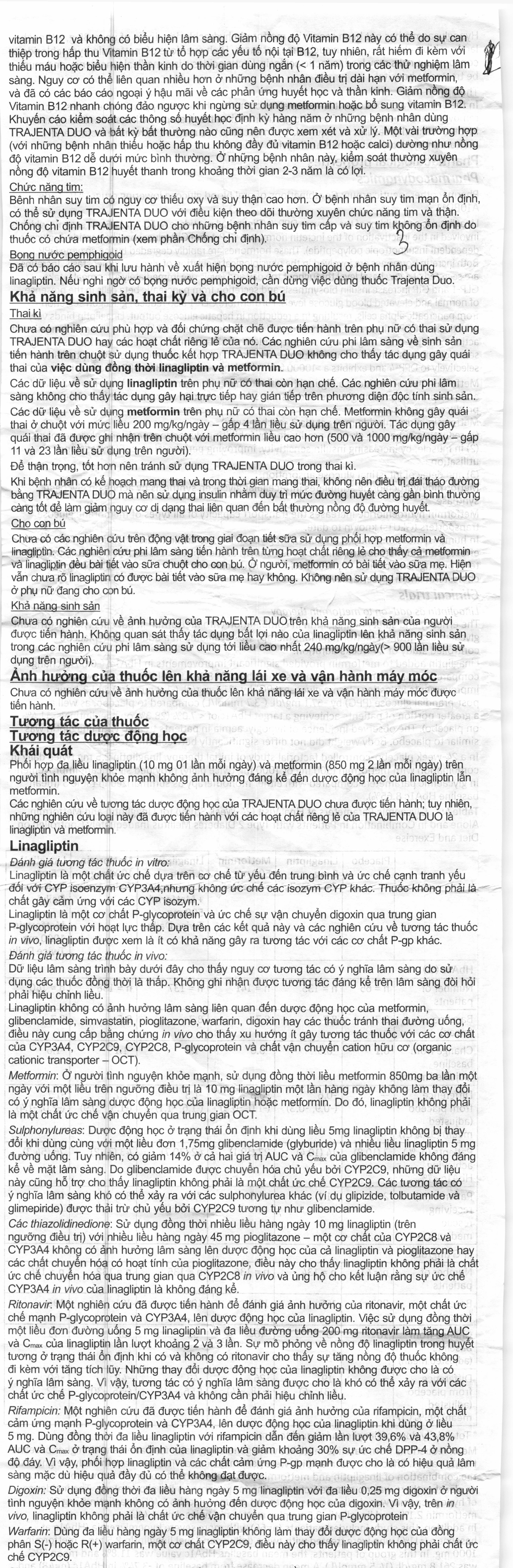 Trajenta Duo 2.5mg/850mg trị đái tháo đường lọ 14 viên - 11