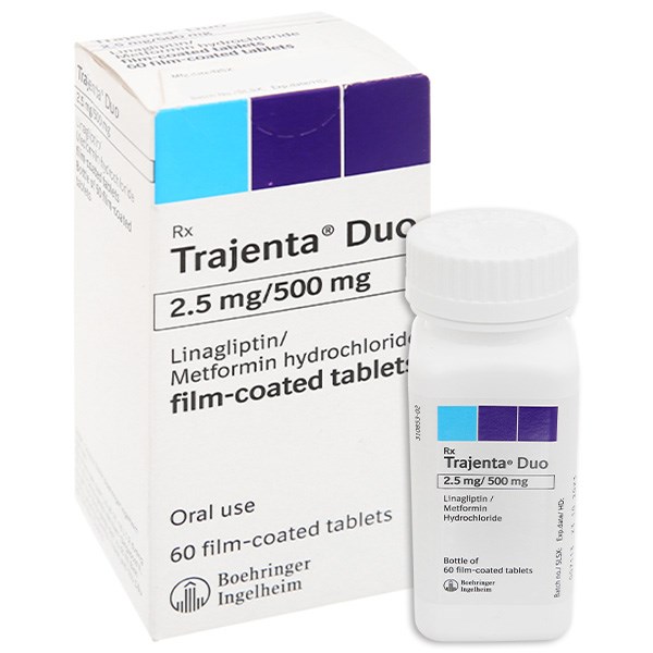 Trajenta Duo 2.5mg/500mg trị đái tháo đường tuýp II