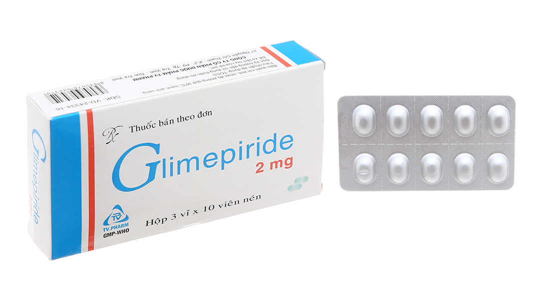 Glimepiride TV.Pharm 2mg trị đái tháo đường