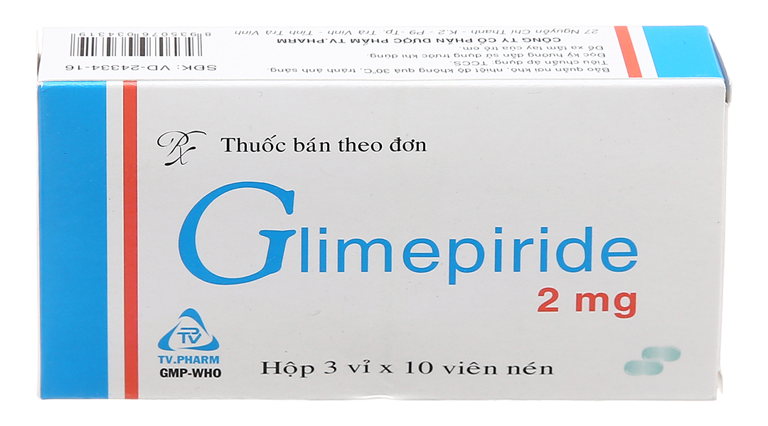 Glimepiride TV.Pharm 2mg trị đái tháo đường