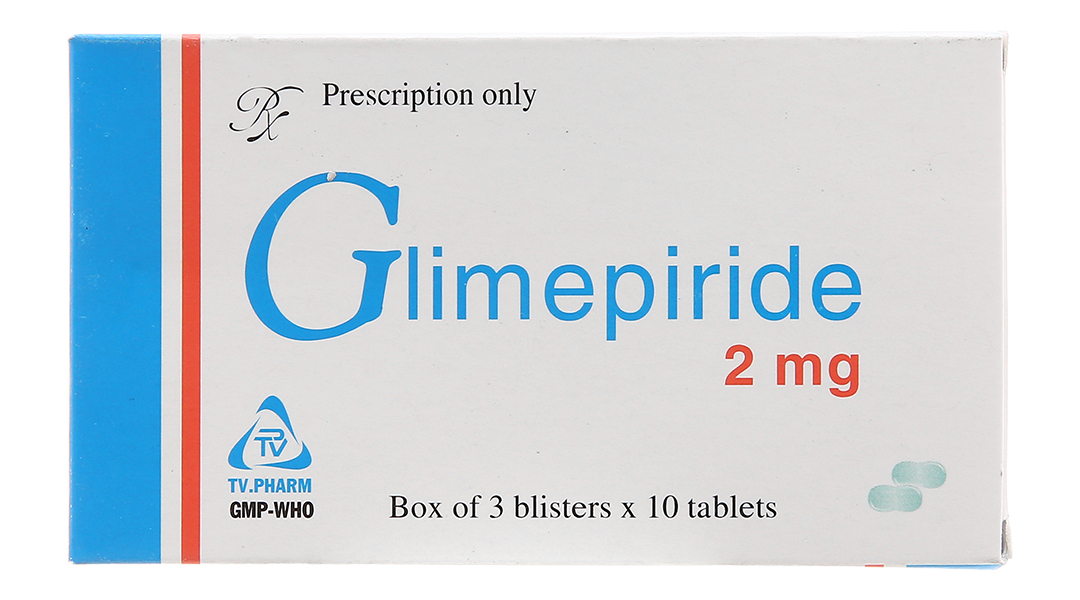 Glimepiride TV.Pharm 2mg trị đái tháo đường