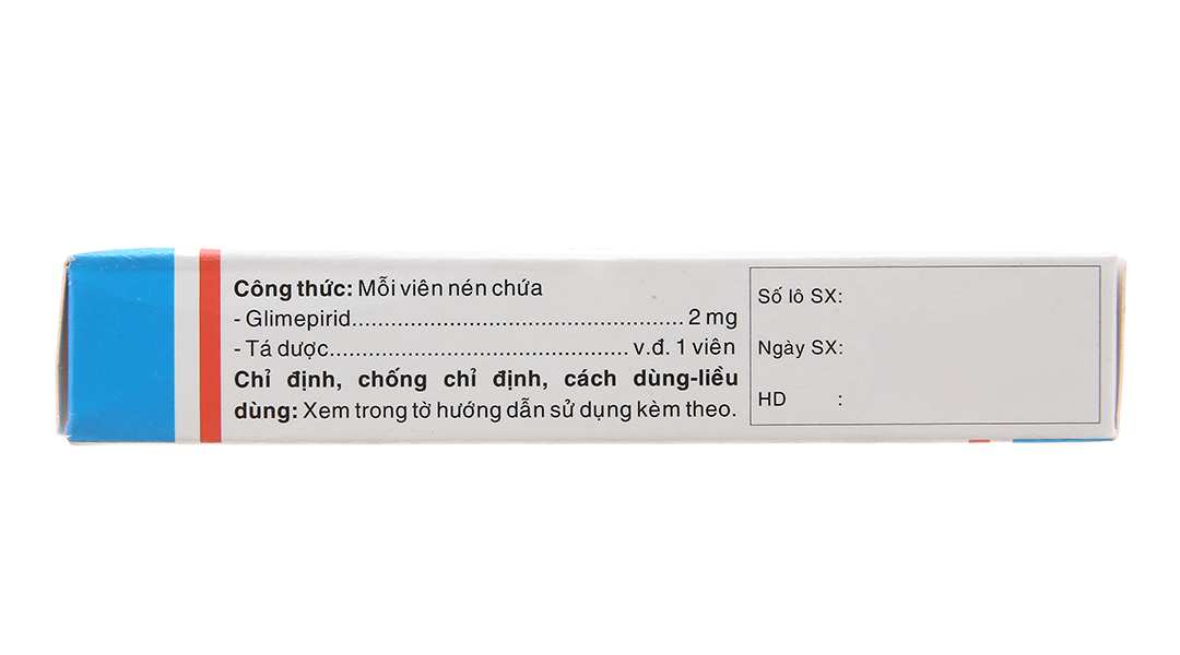 Glimepiride TV.Pharm 2mg trị đái tháo đường