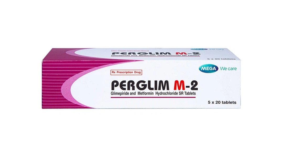 Perglim M-2 trị tiểu đường type 2 (5 vỉ x 20 viên) - 1
