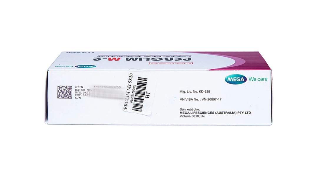 Perglim M-2 trị tiểu đường type 2 (5 vỉ x 20 viên) - 3