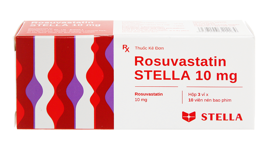 Rosuvastatin Stella 10mg trị rối loạn lipid máu