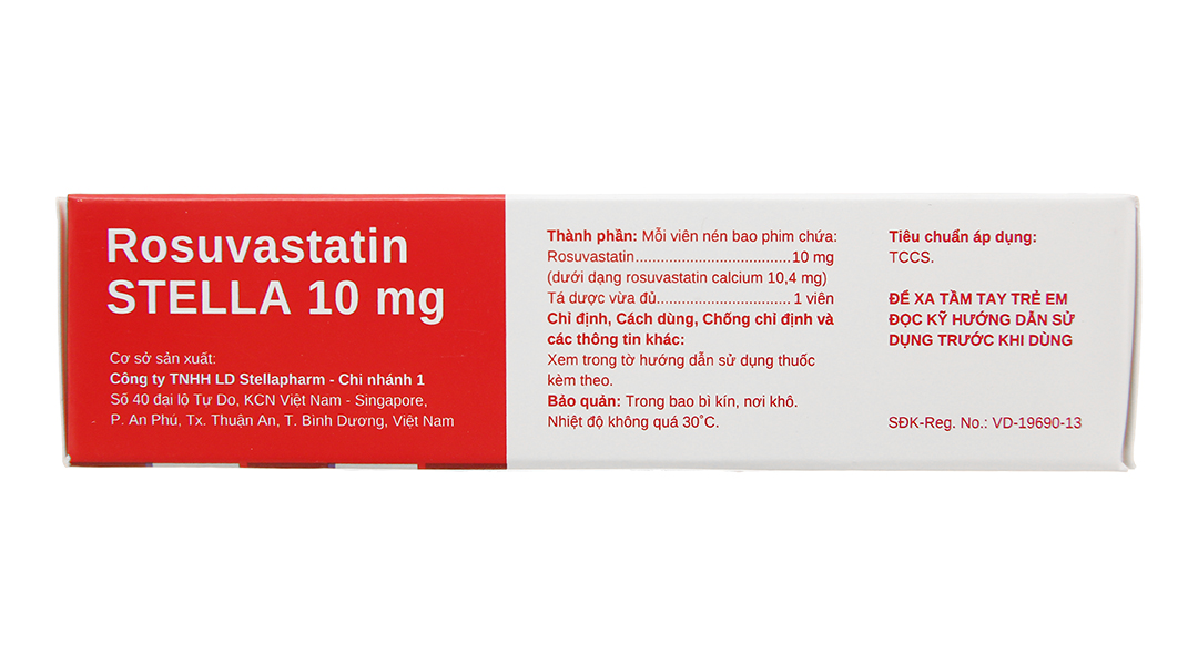 Rosuvastatin Stella 10mg trị rối loạn lipid máu