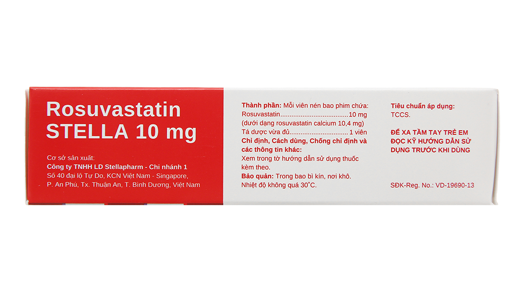 Rosuvastatin Stella 10mg trị rối loạn lipid máu