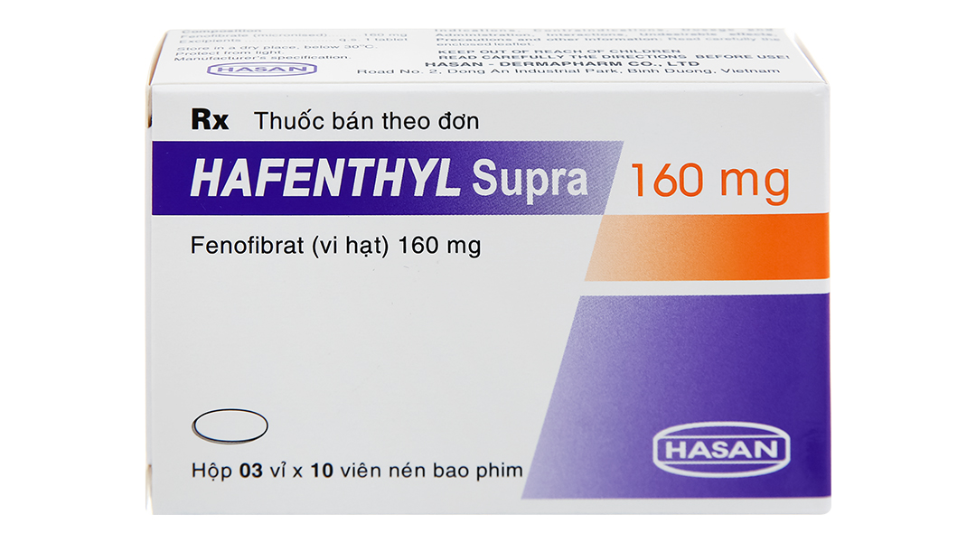 Hafenthyl Supra 160mg trị rối loạn lipid máu