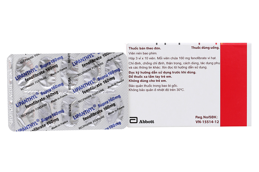 Lipanthyl Supra 160mg trị rối loạn lipid máu