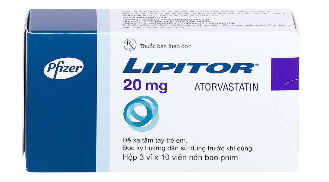 Lipitor 20mg trị rối loạn lipid máu