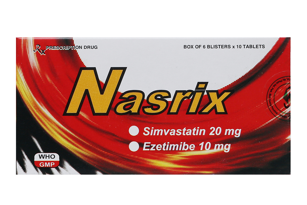 Nasrix 20/10mg trị rối loạn lipid máu