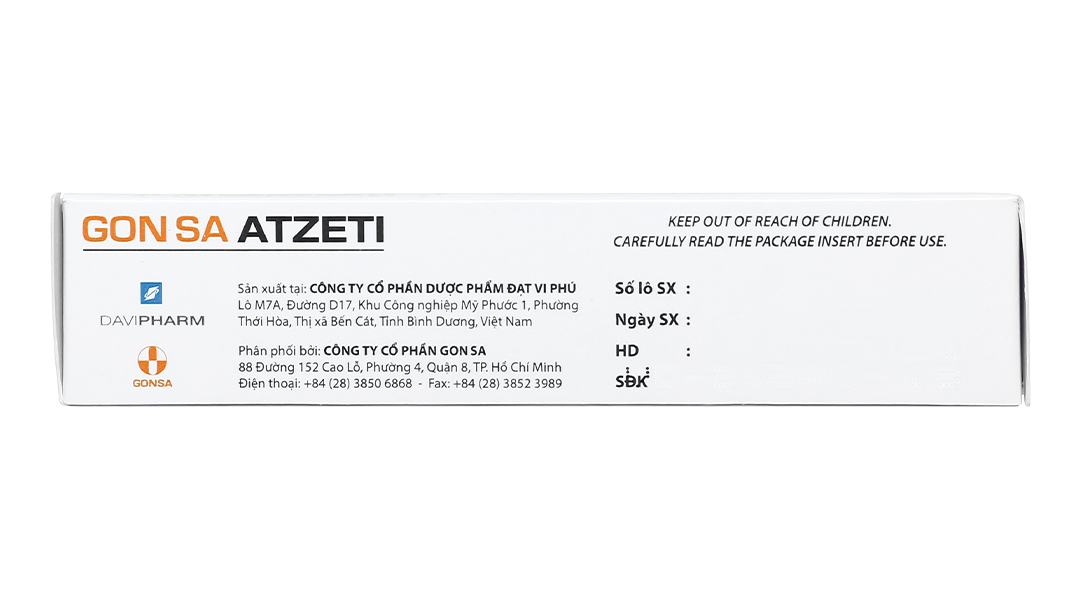 Gon Sa Atzeti 10/10mg trị rối loạn mỡ máu (3 vỉ x 10 viên) - 9