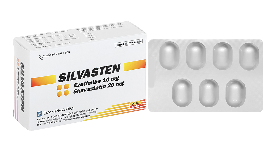 Silvasten 20/10mg trị rối loạn lipid máu