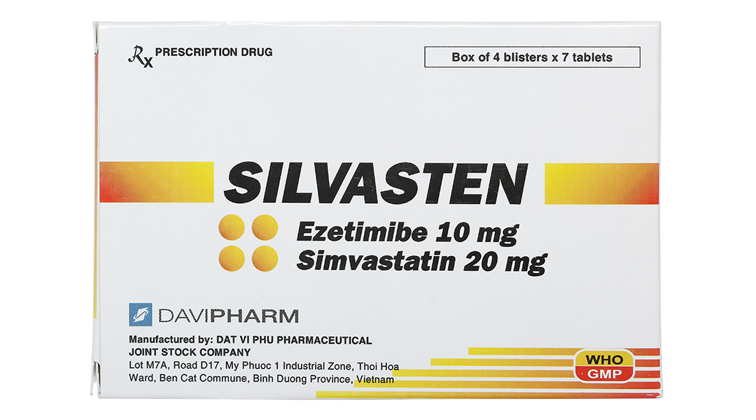 Silvasten 20/10mg trị rối loạn lipid máu