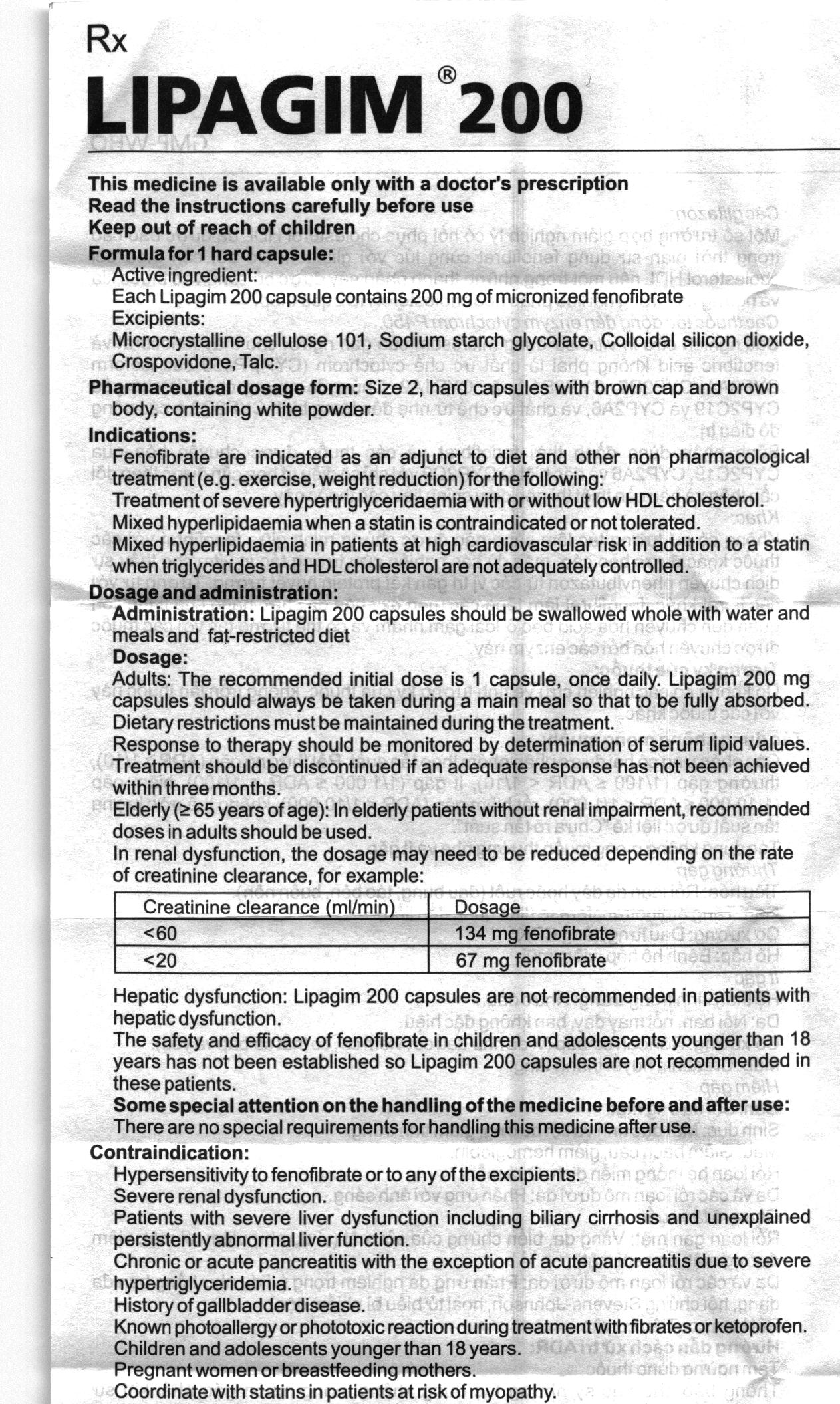 Lipagim 200 trị tăng mỡ máu như tăng Triglycerid, tăng Lipid hỗn hợp (3 vỉ x 10 viên) - 9
