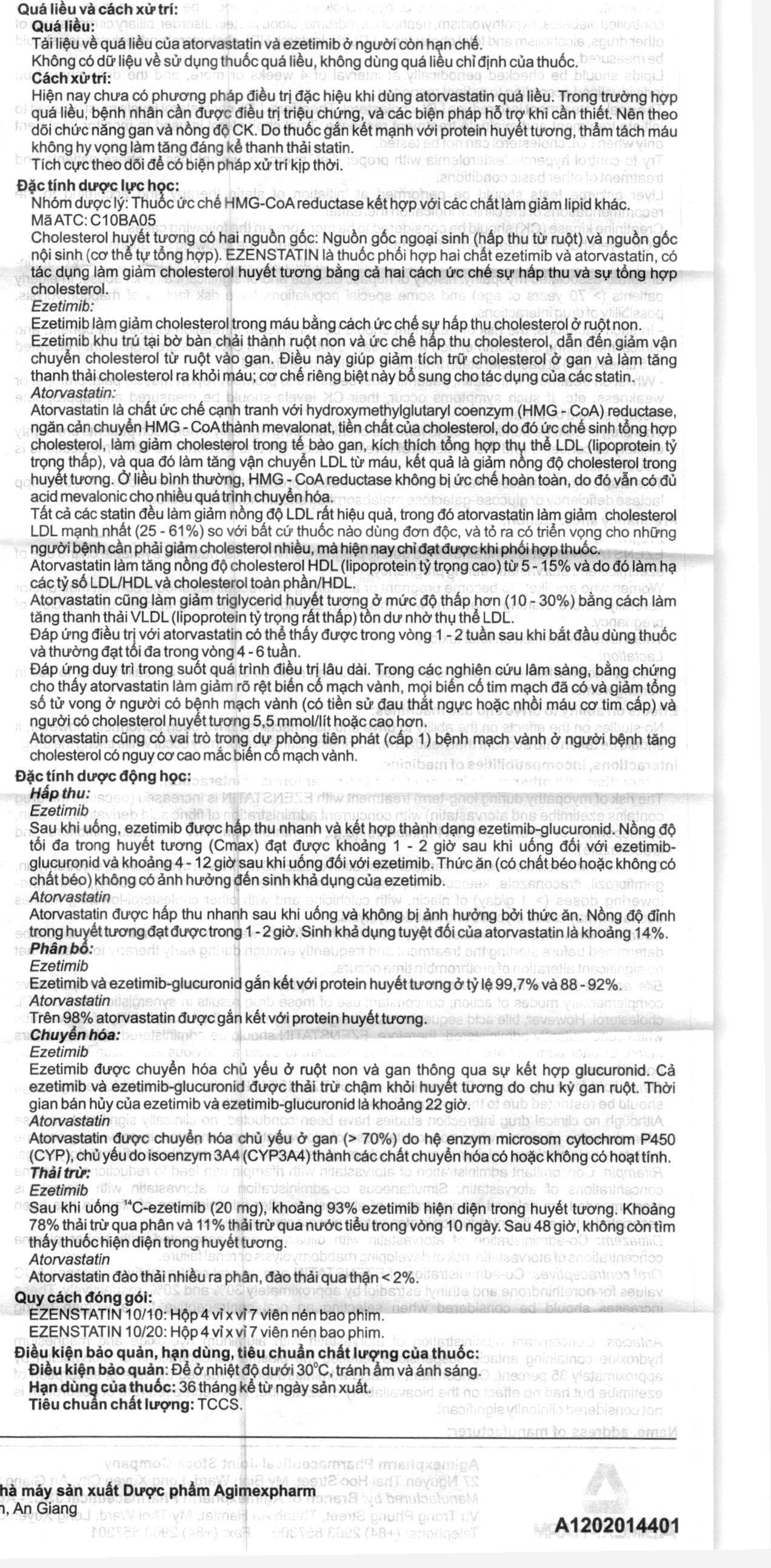 Ezenstatin 10/10 trị tăng cholesterol máu (4 vỉ x 7 viên) - 9