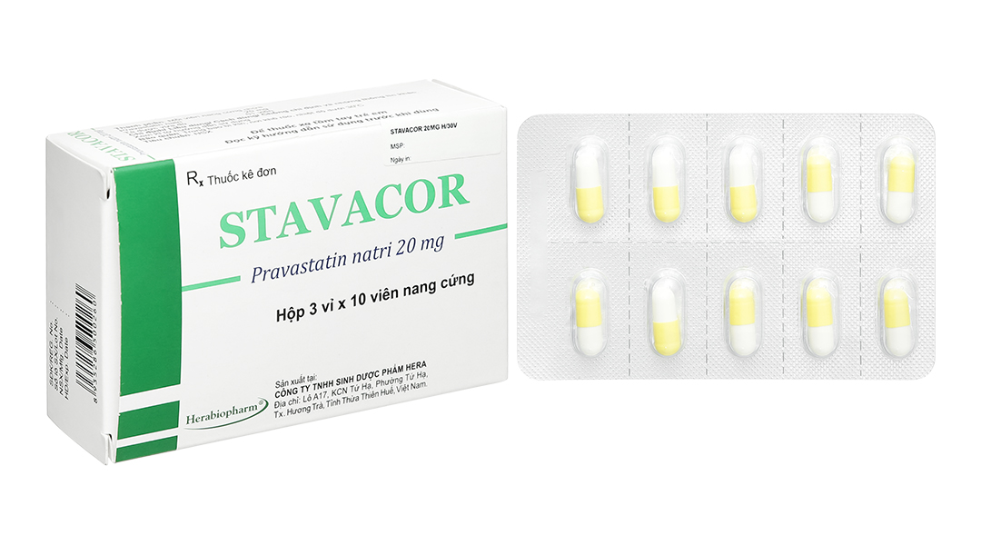 Stavacor 20mg trị rối loạn lipid máu