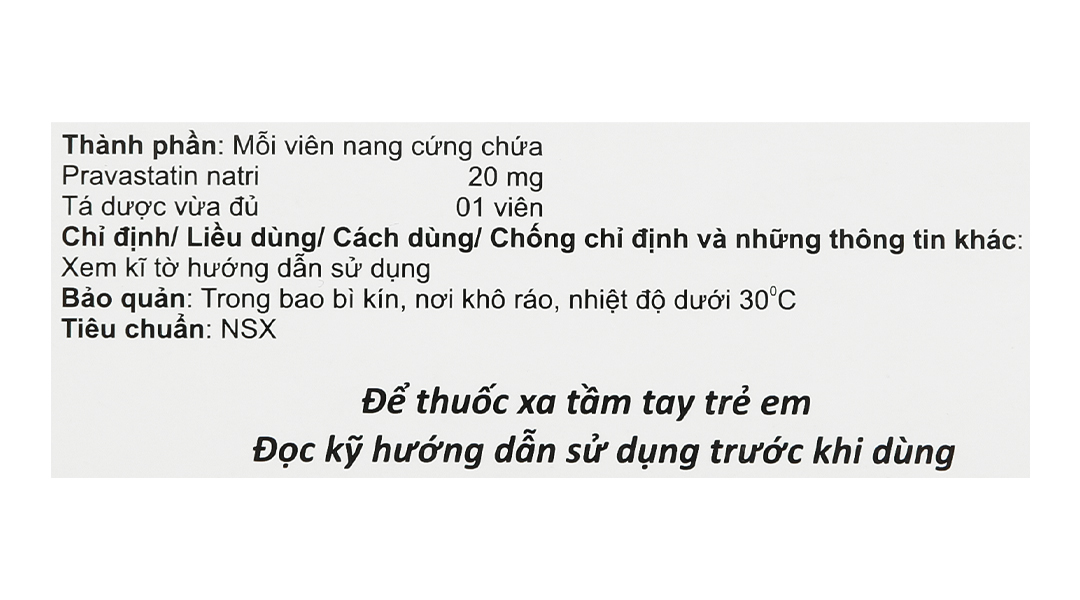 Stavacor 20mg trị rối loạn lipid máu