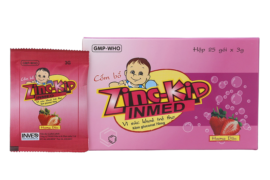 Cốm Bổ Zinc - Kid Inmed 70mg bổ sung kẽm, trị tiêu chảy (25 gói x 3g)  -05/2023 | nhathuocankhang.com