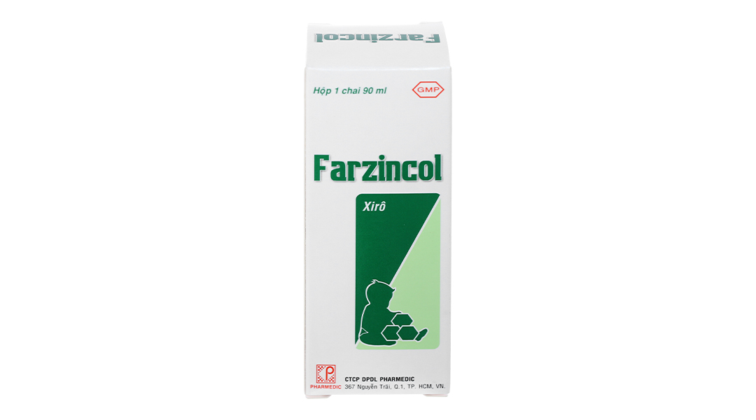 Siro Farzincol 10mg/5ml bổ sung kẽm, trị tiêu chảy