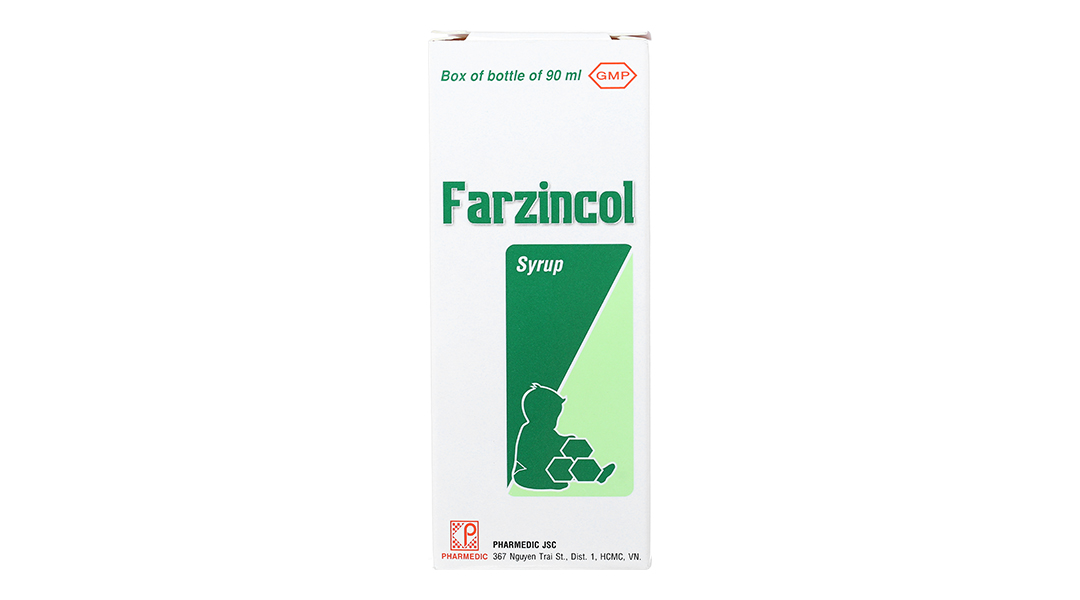 Siro Farzincol 10mg/5ml bổ sung kẽm, trị tiêu chảy
