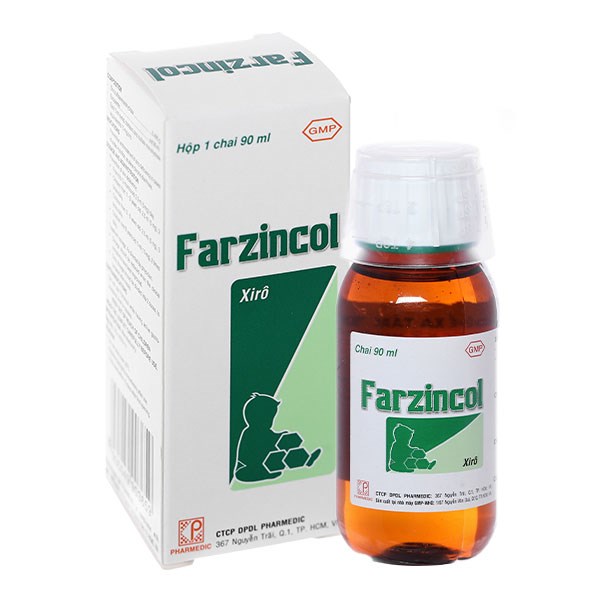 Siro Farzincol phòng và trị thiếu kẽm trong suy dinh dưỡng, tiêu chảy