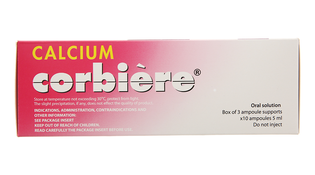 Dung dịch uống Calcium Corbière trị loãng xương, còi xương