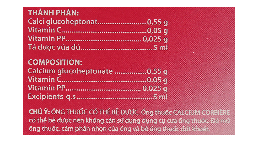 Dung dịch uống Calcium Corbière trị loãng xương, còi xương