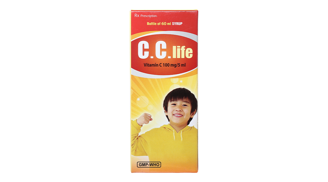 Siro C.C.Life 100mg/5ml bổ sung vitamin C, tăng đề kháng