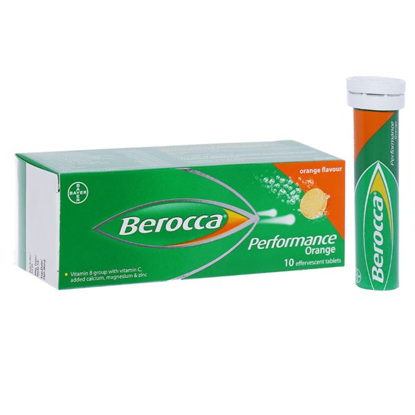 Viên nén sủi bọt Berocca Performance trị thiếu hụt vitamin B, C