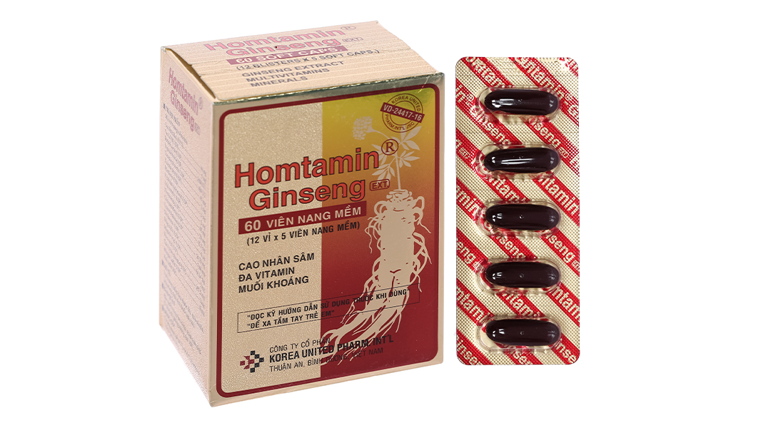 VIÊN SÂM HOMTAMIN CHỨA CAO NHÂN SÂM VÀ LÔ HỘI TĂNG SỨC KHỎE