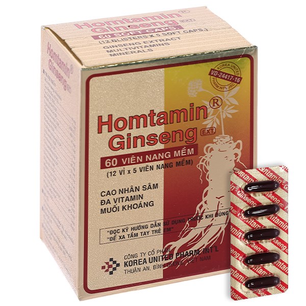 Homtamin Ginseng bổ sung vitamin và khoáng chất, giảm mệt mỏi