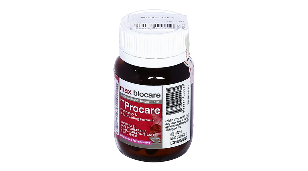 PM Procare bổ sung vitamin, khoáng chất cho phụ nữ mang thai