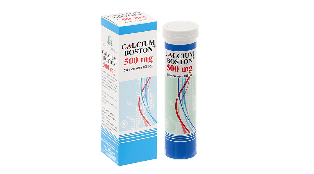 Viên nén sủi bọt Calcium Boston 500mg trị loãng xương, nhuyễn xương